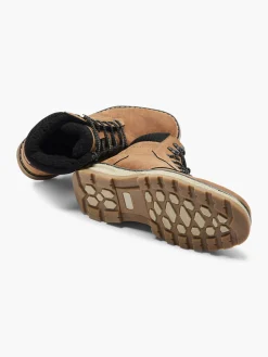 Mens Landrover Tan Causal Lace-up Boots