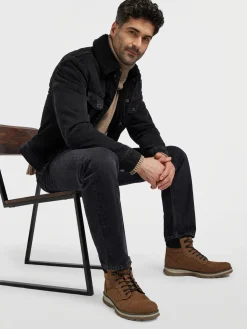 Mens Landrover Tan Causal Lace-up Boots