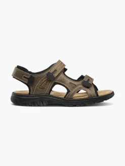 Mens Leather 3 Strap Sandals