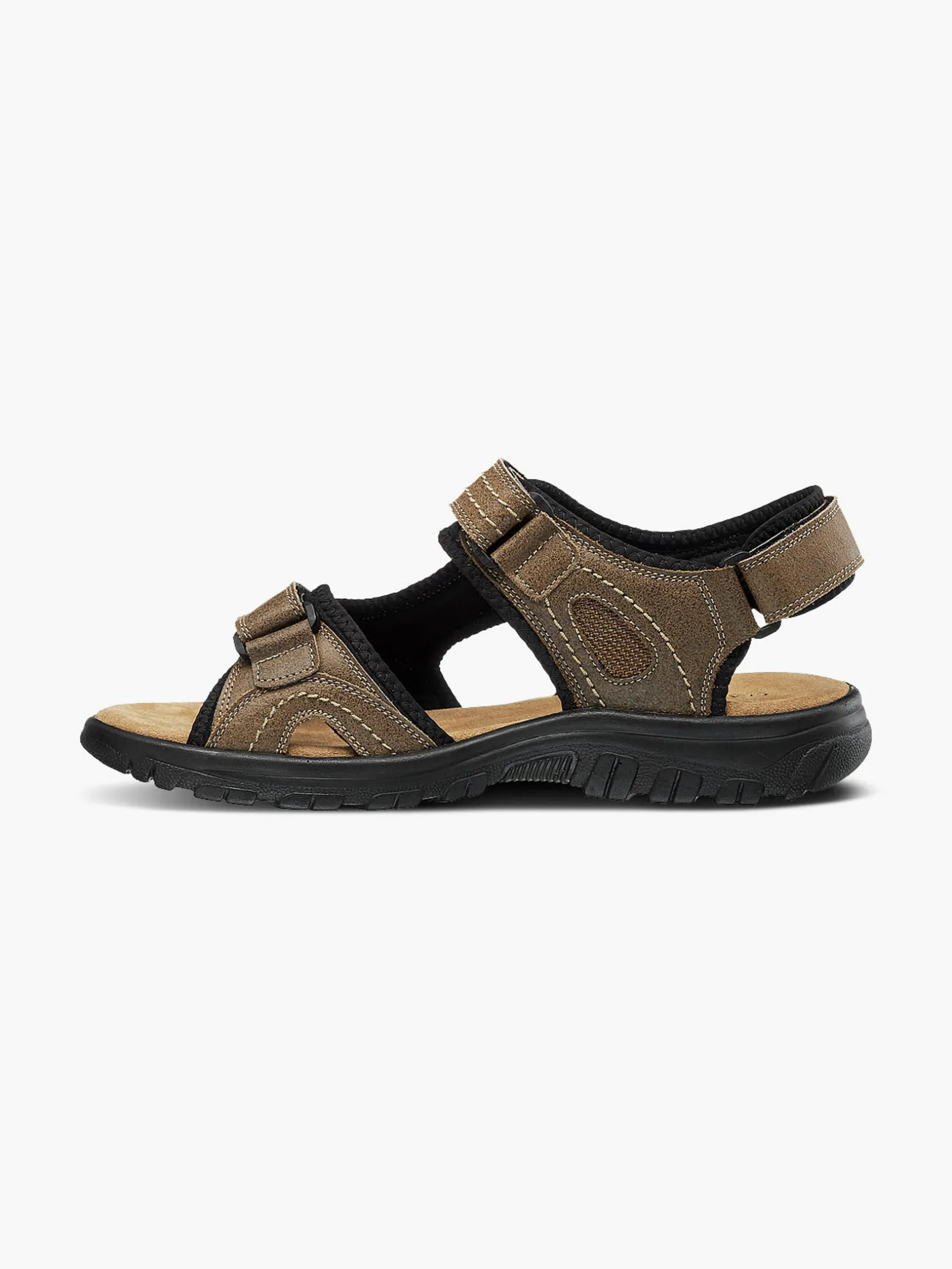 Mens Leather 3 Strap Sandals
