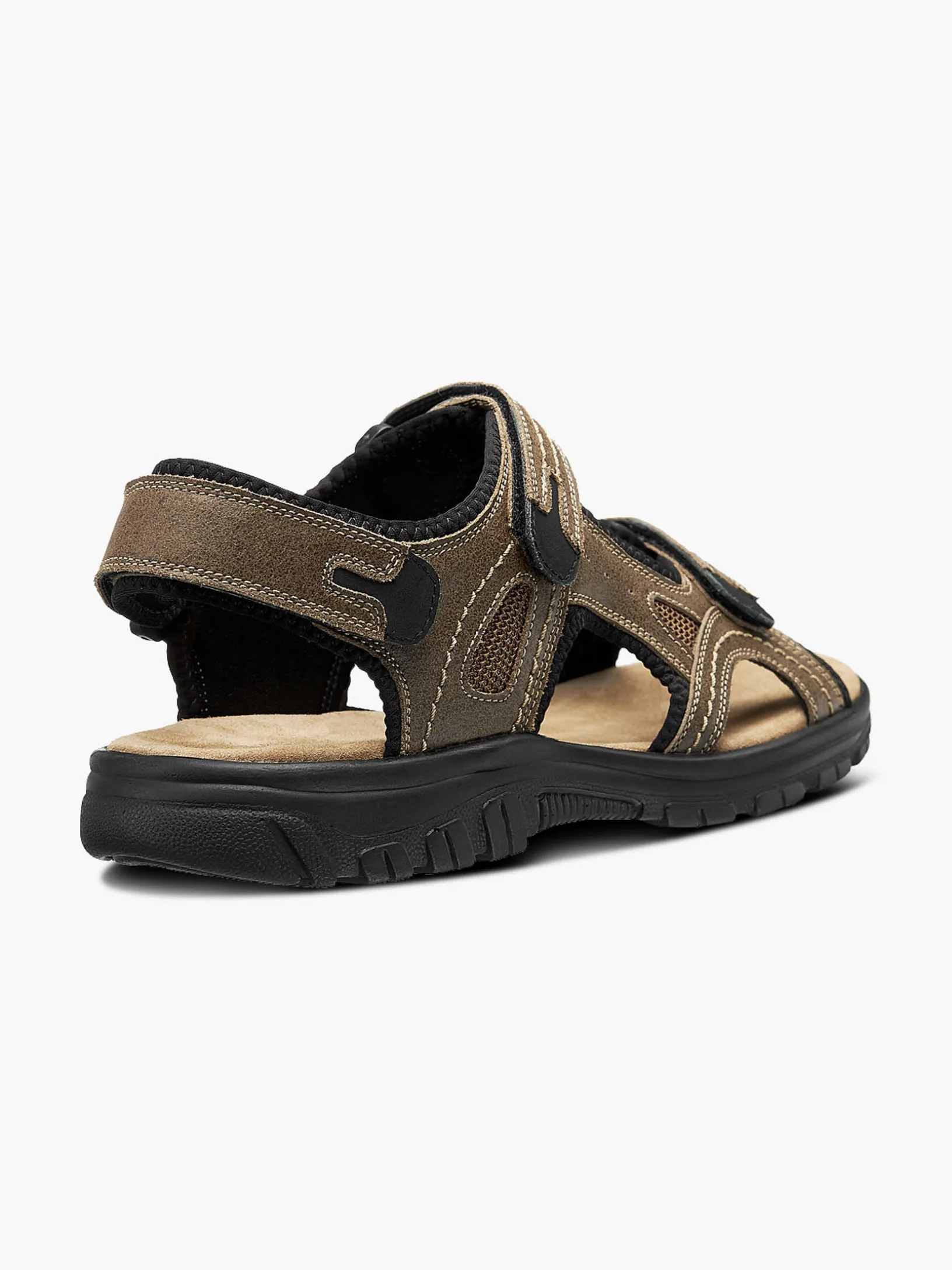 Mens Leather 3 Strap Sandals