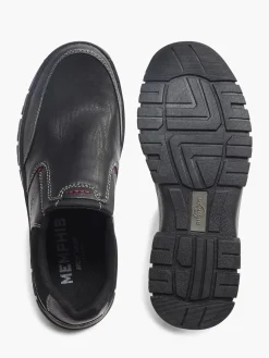 Mens Memphis One Black Casual Slip-on Shoes