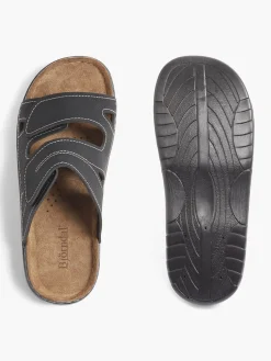 Mens Memphis One Black Twin Strap Footbed