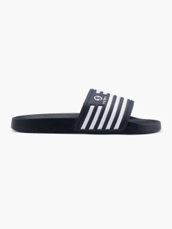 Mens Navy/ White Slides