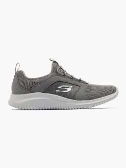 Mens Skechers Elite Flex Grey Slip-on Trainers