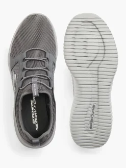 Mens Skechers Elite Flex Grey Slip-on Trainers