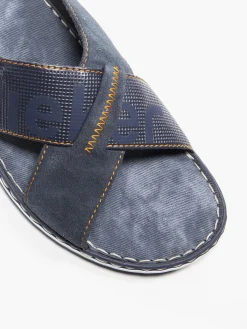 Mens Slip On Navy Sandal