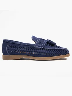 MENS SUEDE INTERWEAVE LOAFERS