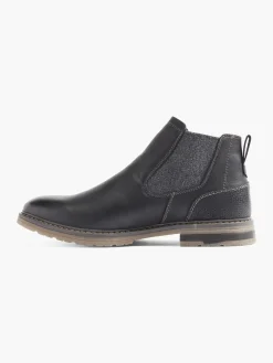 Mens Venice Black Formal Slip-on Boots