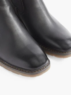 Mens Venice Black Formal Slip-on Boots