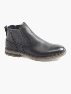 Mens Venice Black Formal Slip-on Boots