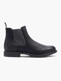 Mens Venice Black Slip-on Chelsea Boot