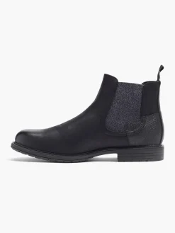 Mens Venice Black Slip-on Chelsea Boot