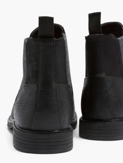 Mens Venice Black Slip-on Chelsea Boot