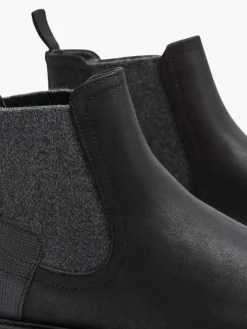Mens Venice Black Slip-on Chelsea Boot