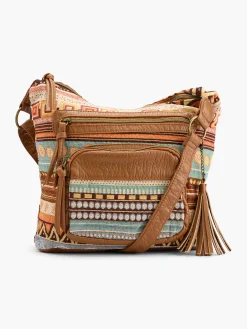 Multi-Coloured Jacquard Cross Body Bag