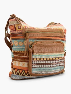 Multi-Coloured Jacquard Cross Body Bag