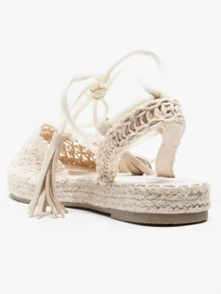 Nautral Espadrille with Ankle Tie Detail