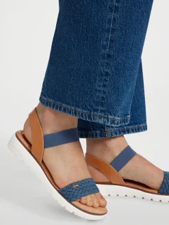 Navy and Brown Bench Sandal