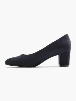 Navy Block Heel