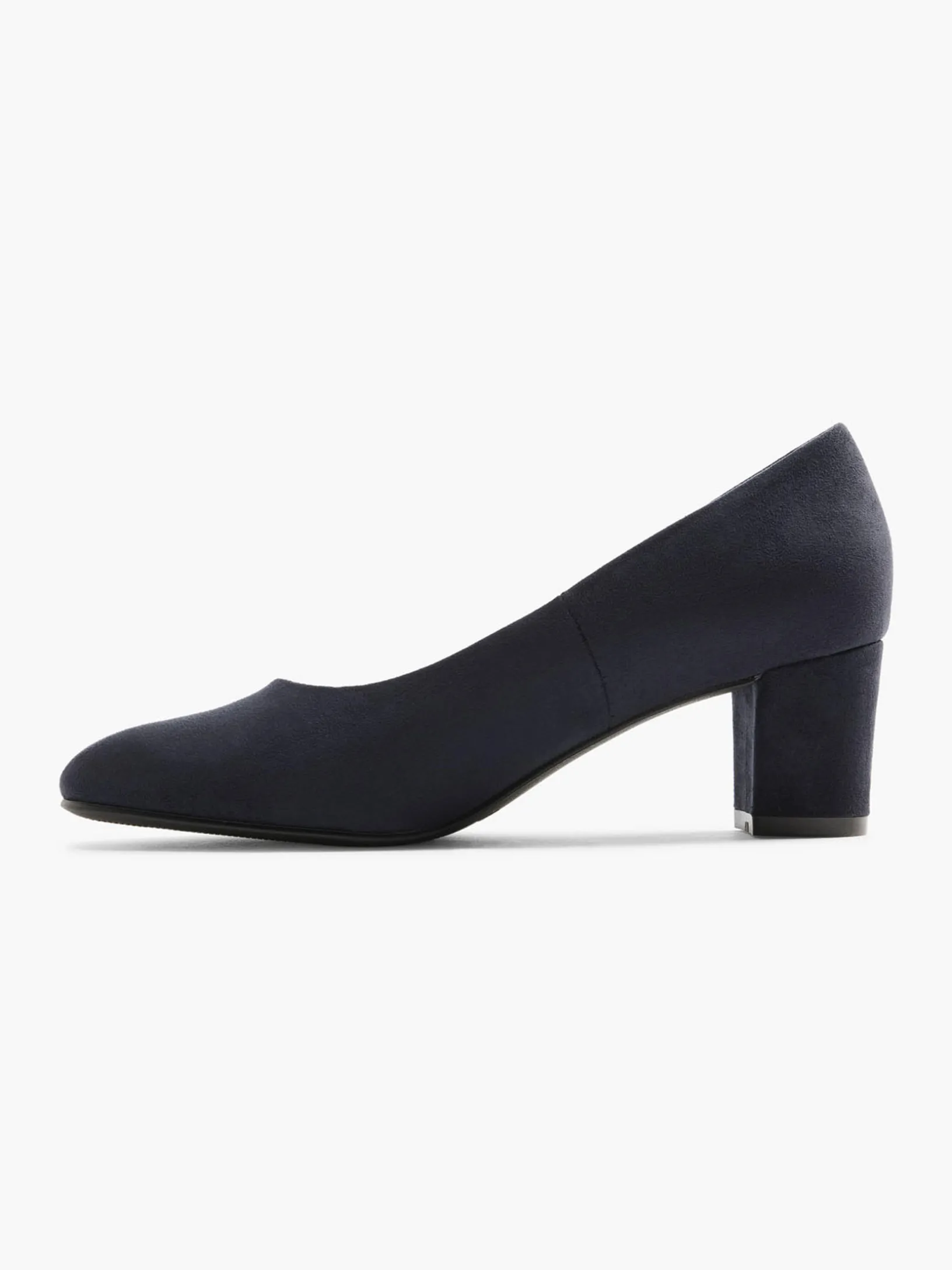 Navy Block Heel