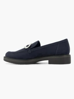 Navy Blue Loafer with Metallic Detail