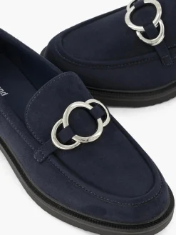 Navy Blue Loafer with Metallic Detail