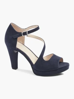 Navy Platform High Heel