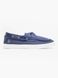 Navy Sailor Slip On Boat Shoe