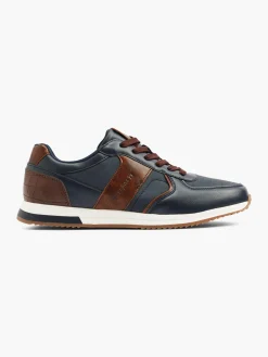 Navy/Brown Casual Lace Up Trainer