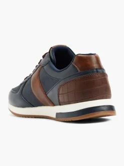 Navy/Brown Casual Lace Up Trainer