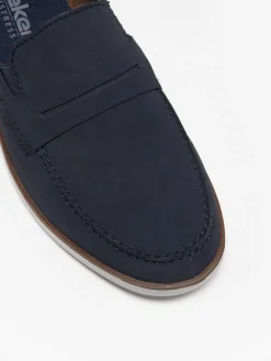 Navy/Brown Casual Slip On Loafer