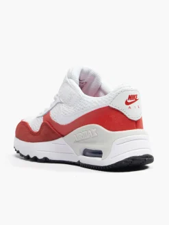 Nike Junior Boys White/Red Air Max Systm Trainers