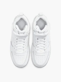 Nike White Teen Court Borough Mid 2 Velcro Trainer