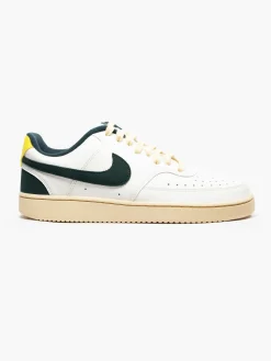 Nike White/Green Court Vision Low NN Lace-up Trainer