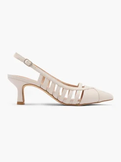 Nude Cut Out Slingback Heel
