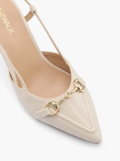 Nude Slingback Heel with Snaffle Detail