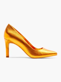 Orange Metallic High Heel