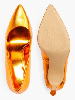 Orange Metallic High Heel