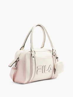 Pink Fila Handbag with Contrasting Details and Mini Pouch