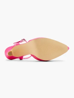 Pink Platform Ankle Strap Heel