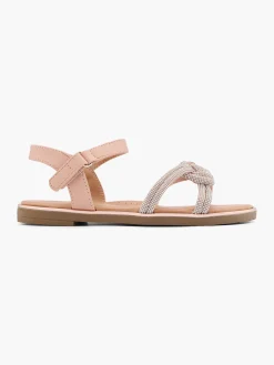 Pink Sandal with gem knot detail