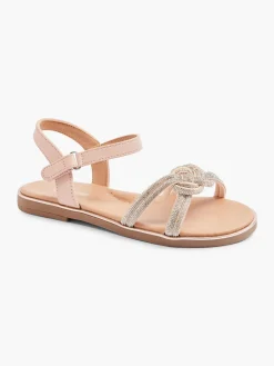 Pink Sandal with gem knot detail