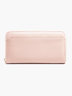 Pink Zipped Purse with Removable Card Holder
