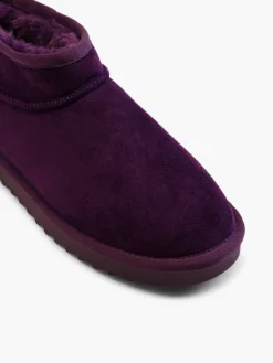 Purple Warm Lined Mini Ankle Boot