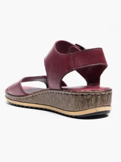 Red Ankle Strap Comfort Sandal