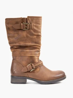 Reiker Brown 3/4 Length Casual Boot with Straps