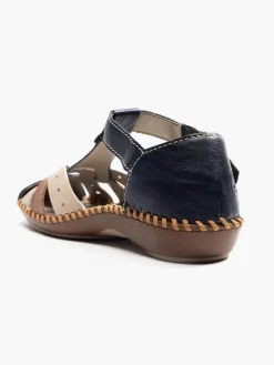 Rieker Beige and Navy Comfort Sandal