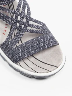 Rieker Blue Elasticated Strap Comfort Sandal