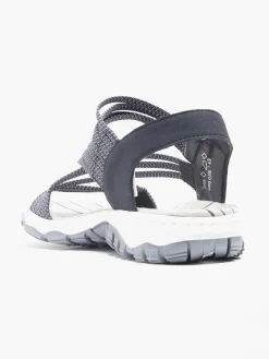 Rieker Blue Elasticated Strap Comfort Sandal